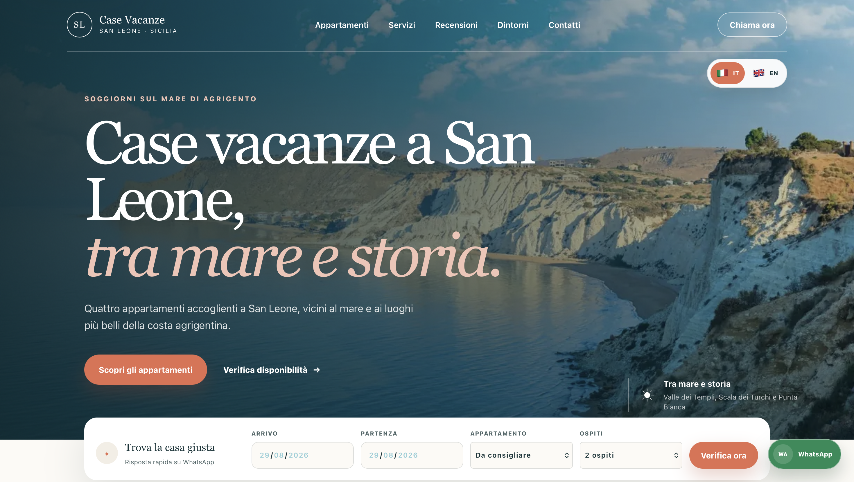 Anteprima del sito Case Vacanze San Leone